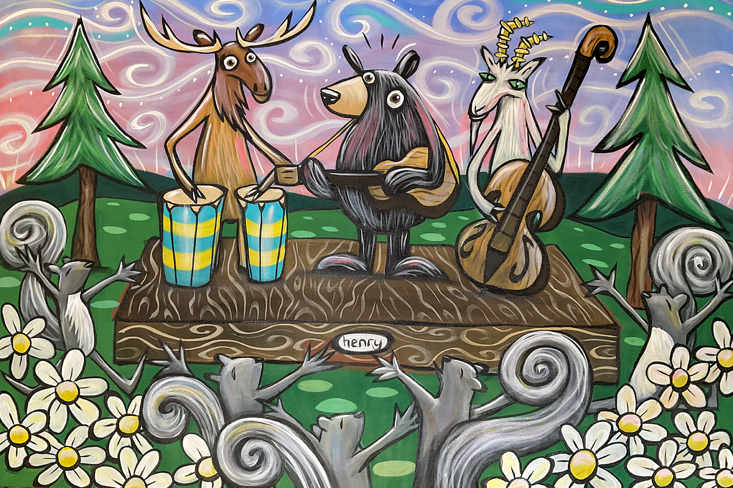 Critter Band - Mounted Framed Poster
