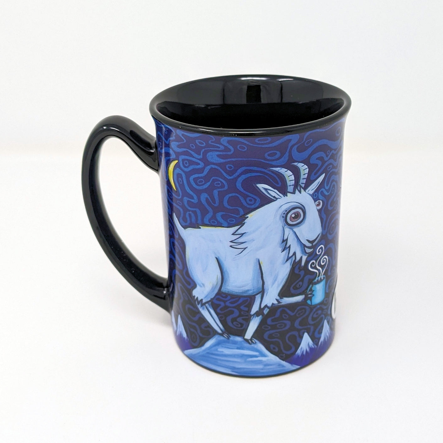 Mountain Goat with Coffee - 15 oz. Ceramic Mug