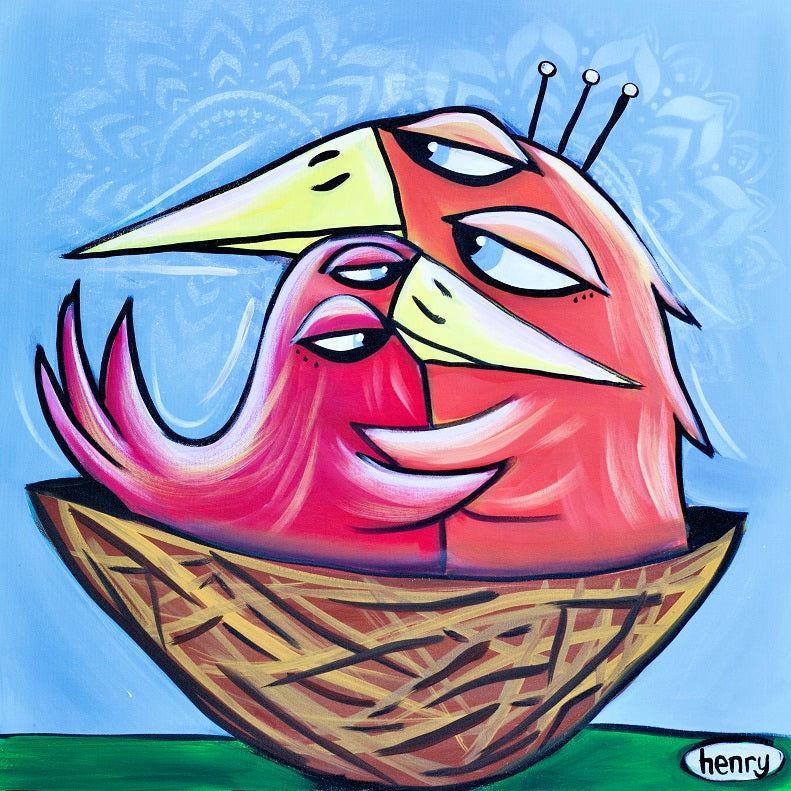 Nesters - Framed Canvas Print