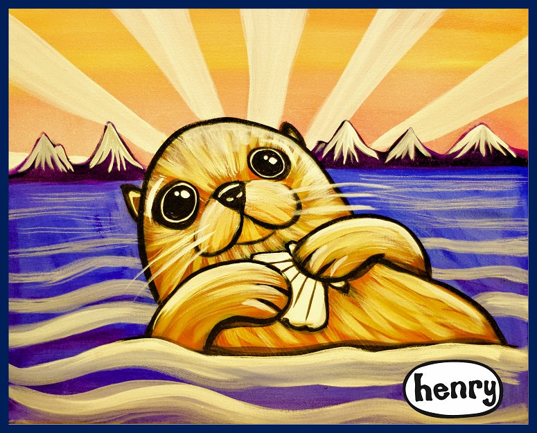 Otter with Clam Magnet | Original Art by Seattle Mural Artist Ryan "Henry" Ward (Copy)