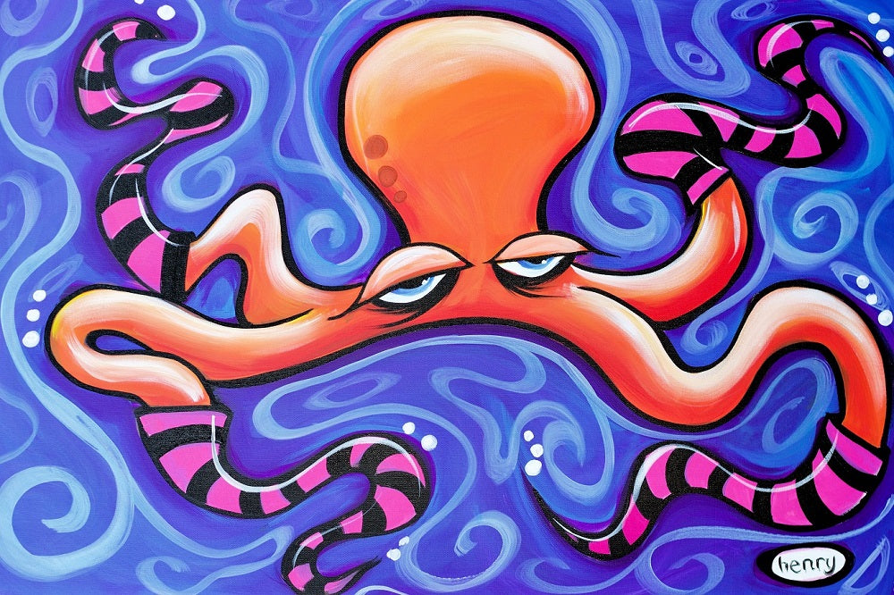 Quadrapus in Socks - Canvas Print