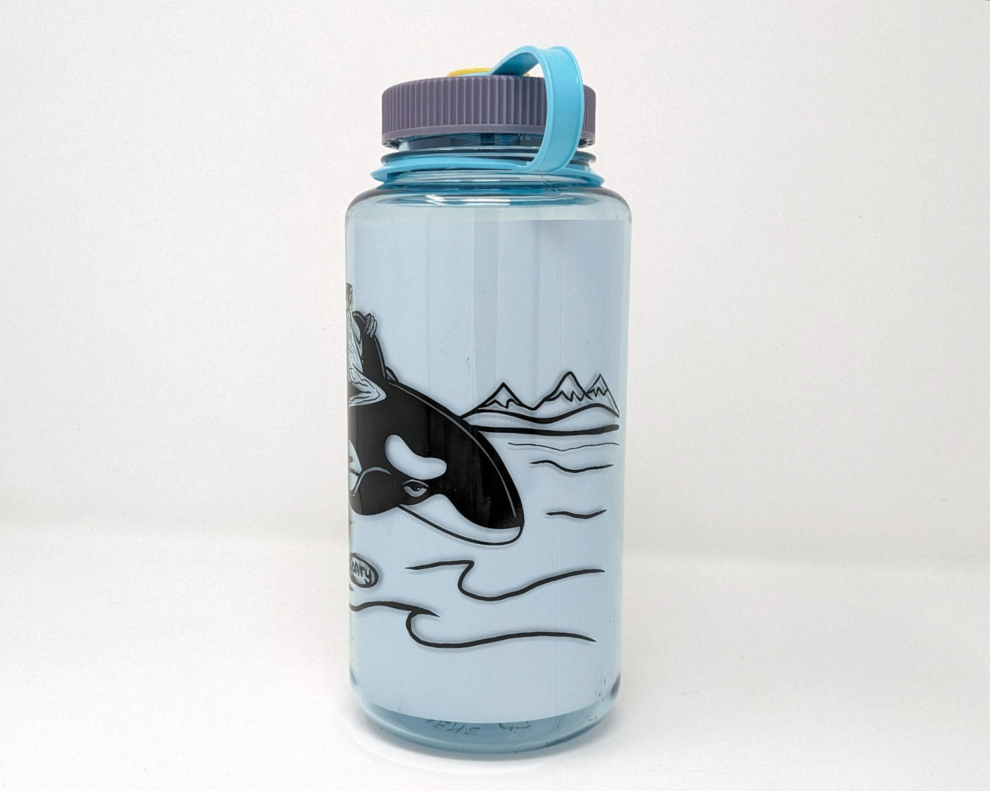 Sasquatch Riding an Orca - Nalgene Bottle
