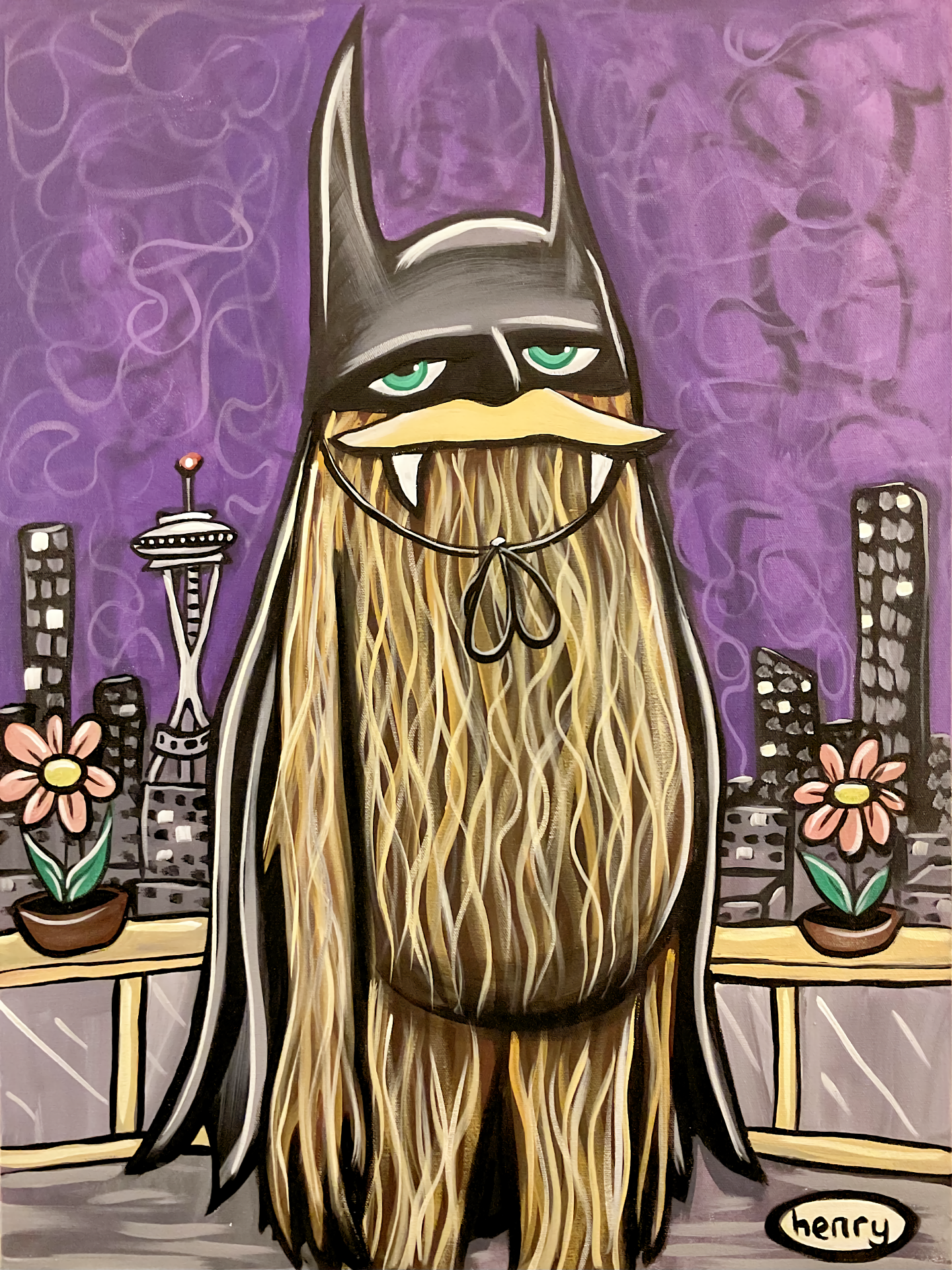 Sasquatch Batman - Mounted Framed Poster