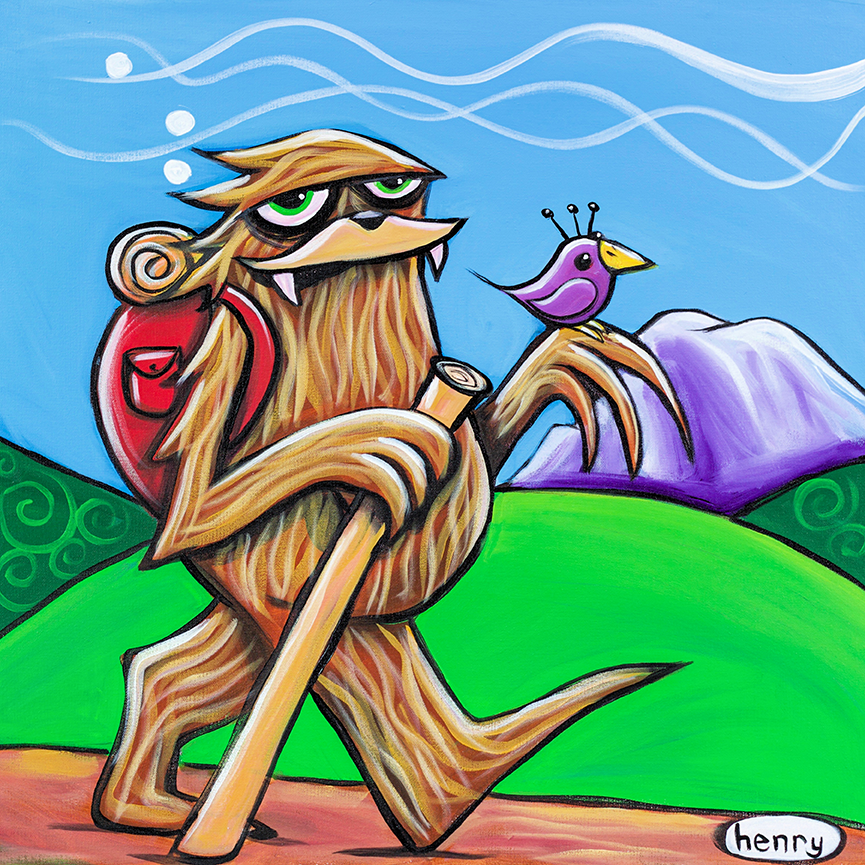 Sasquatch Hiking - Canvas Print