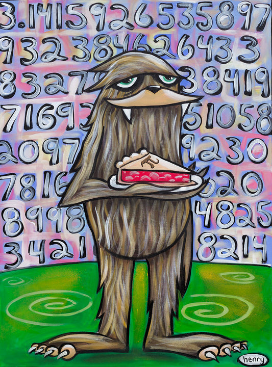 Sasquatch Loves Pi - Framed Canvas