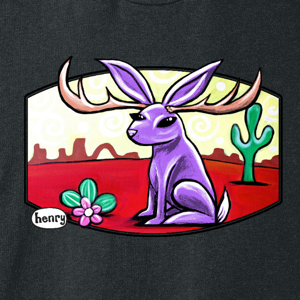 Jackalope Unisex T-Shirt | Wearable Art by Seattle Mural Artist Ryan "Henry" Ward