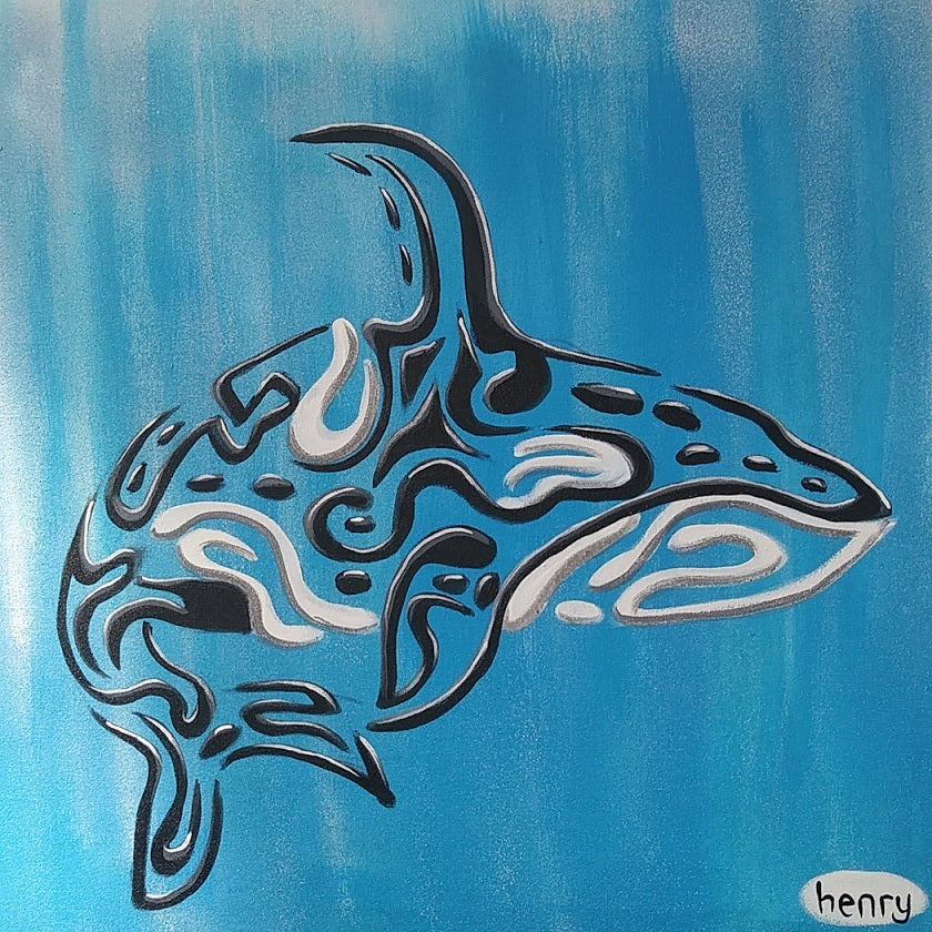 Orca Vanishing Canvas Print - Art of Henry
