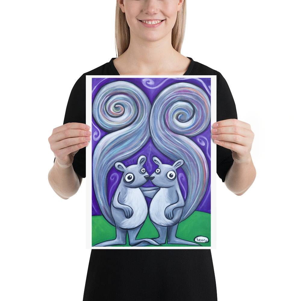 Squirrels with Rainbow Tails - Henry Print - Art of Henry