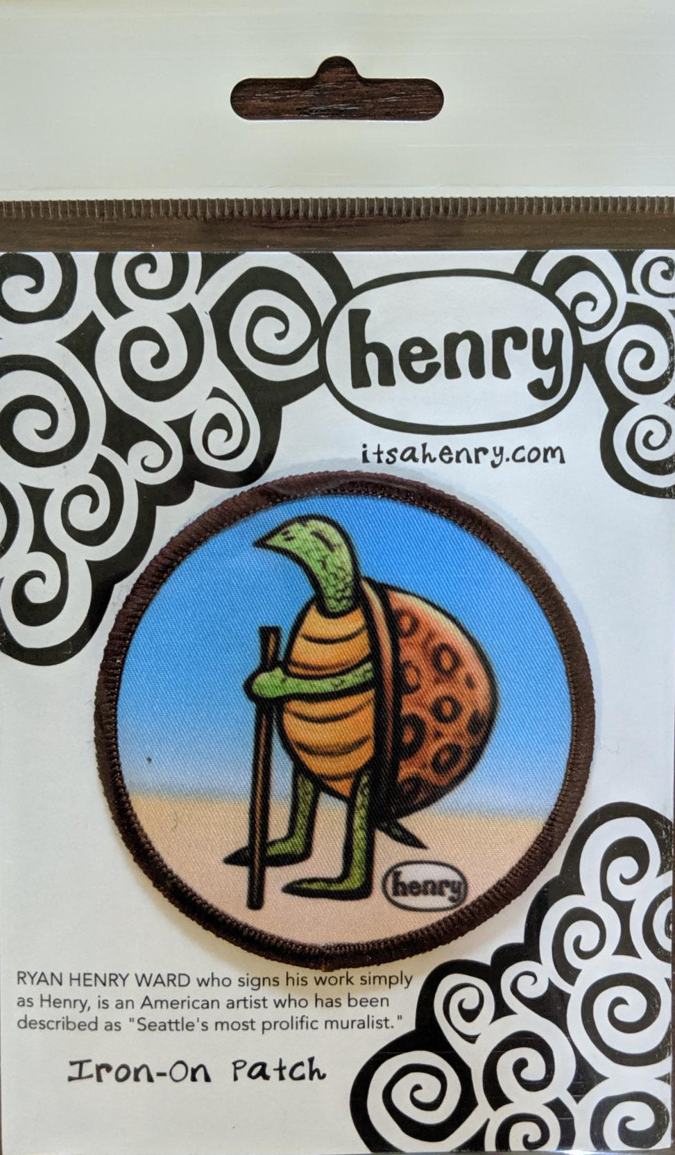 Turtle Hiking Patch | Original Art by Seattle Mural Artist Ryan "Henry" Ward