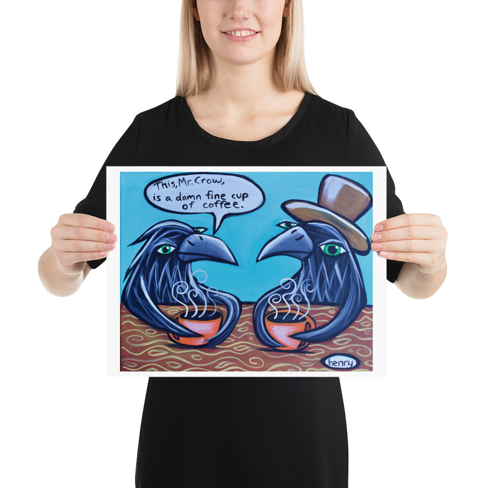 Twin Beaks Giclee Print Art Poster for wall decor features Original Painting by Seattle Mural Artist Henry