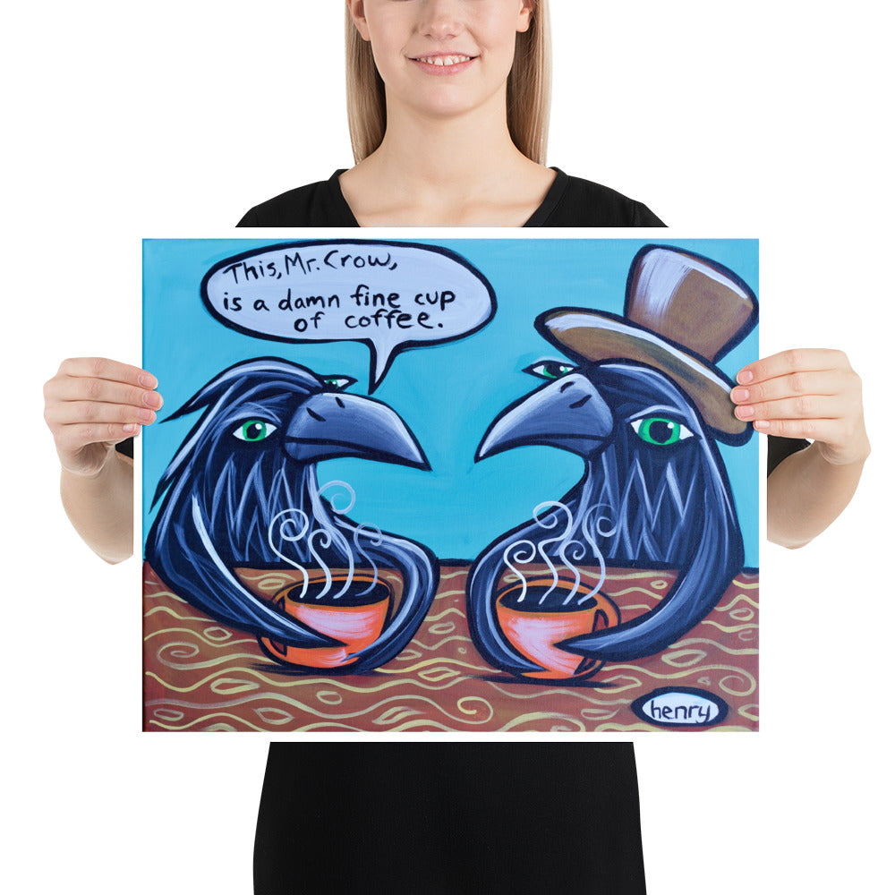 Twin Beaks Giclee Print Art Poster for wall decor features Original Painting by Seattle Mural Artist Henry