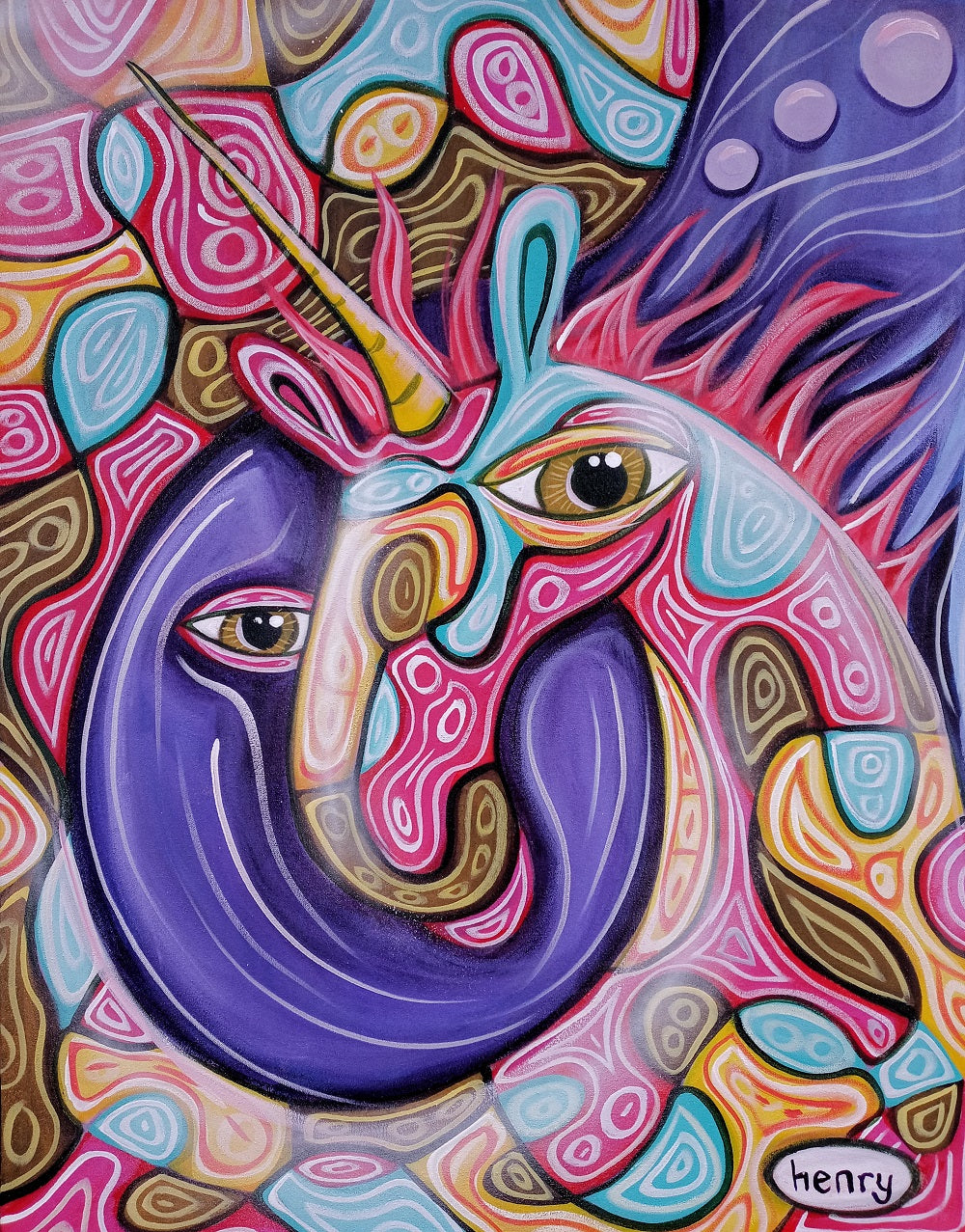 Unicorn Giclee Print Featuring Original Art by Seattle Mural Artist Ryan Henry Ward
