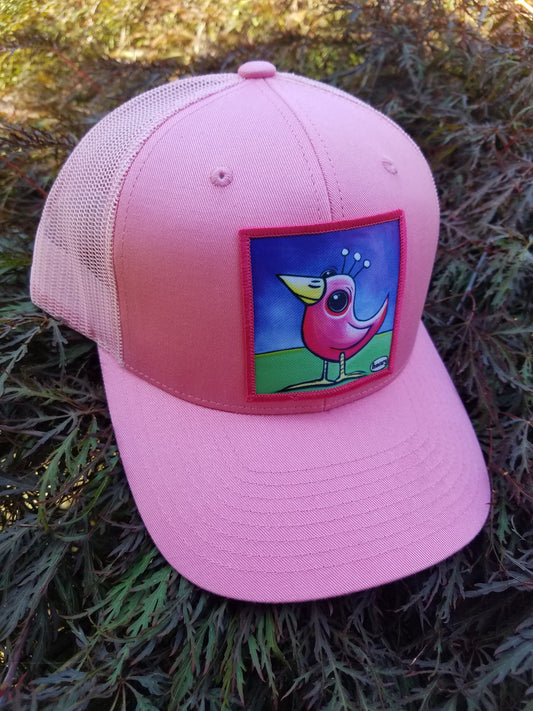 Pink Bird Adult Trucker Hat - Art of Henry