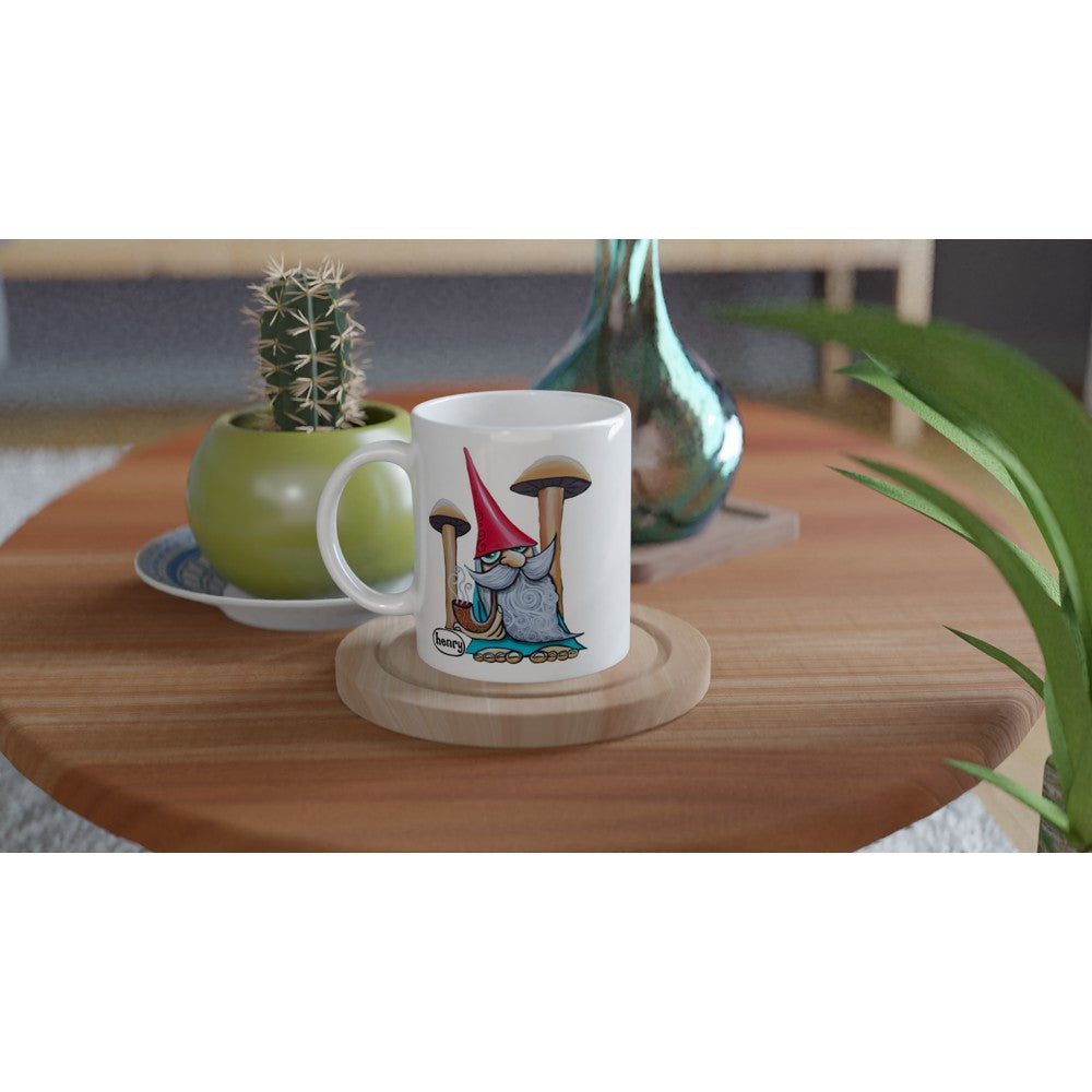 "Gnome with Mushrooms" Mug
