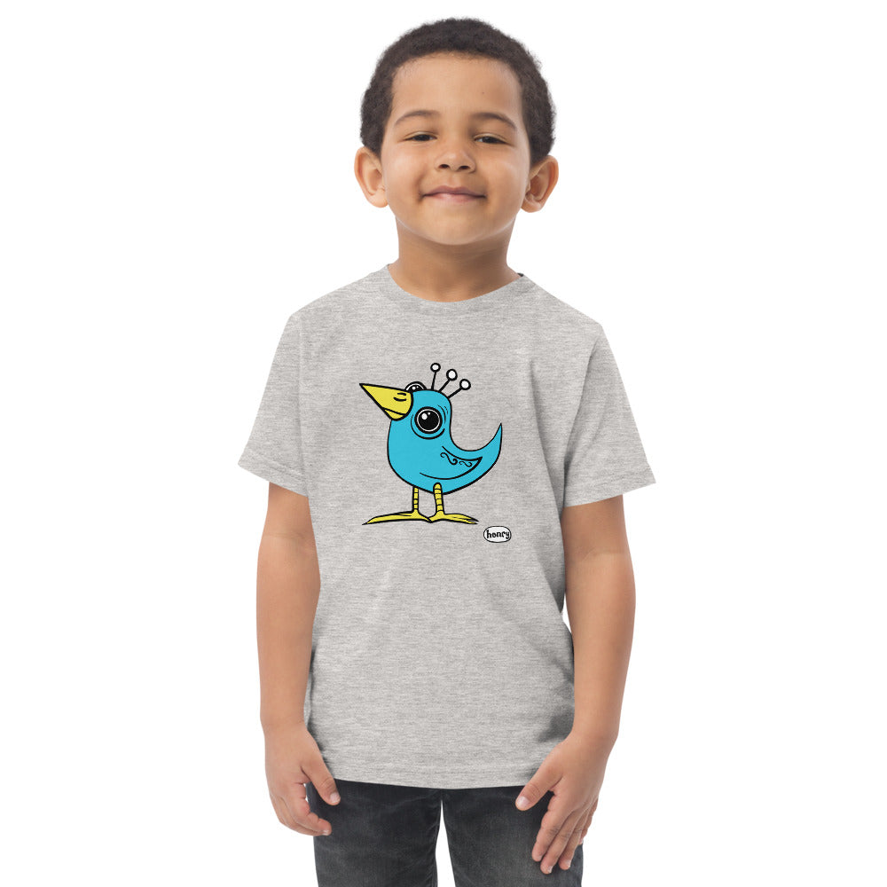 Blue Bird | Light Heather Gray Toddler T-Shirt