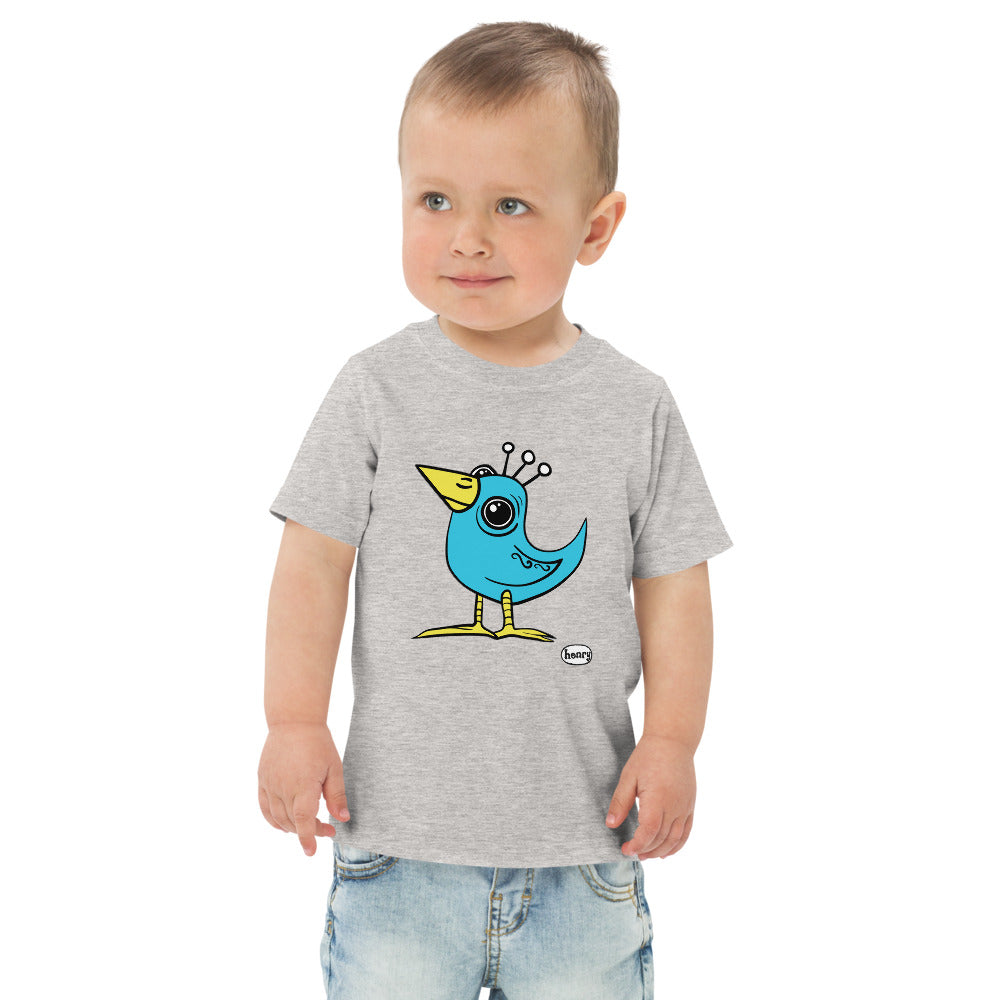 Blue Bird | Light Heather Gray Toddler T-Shirt