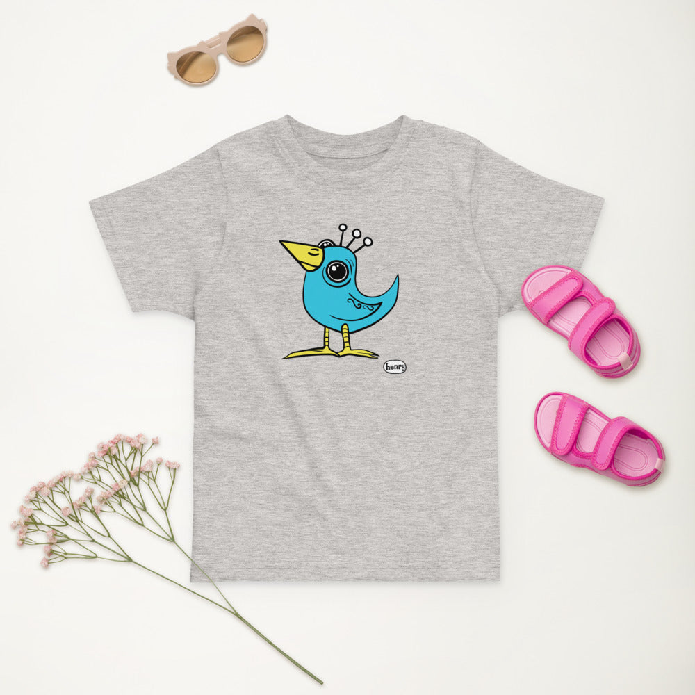 Blue Bird | Light Heather Gray Toddler T-Shirt