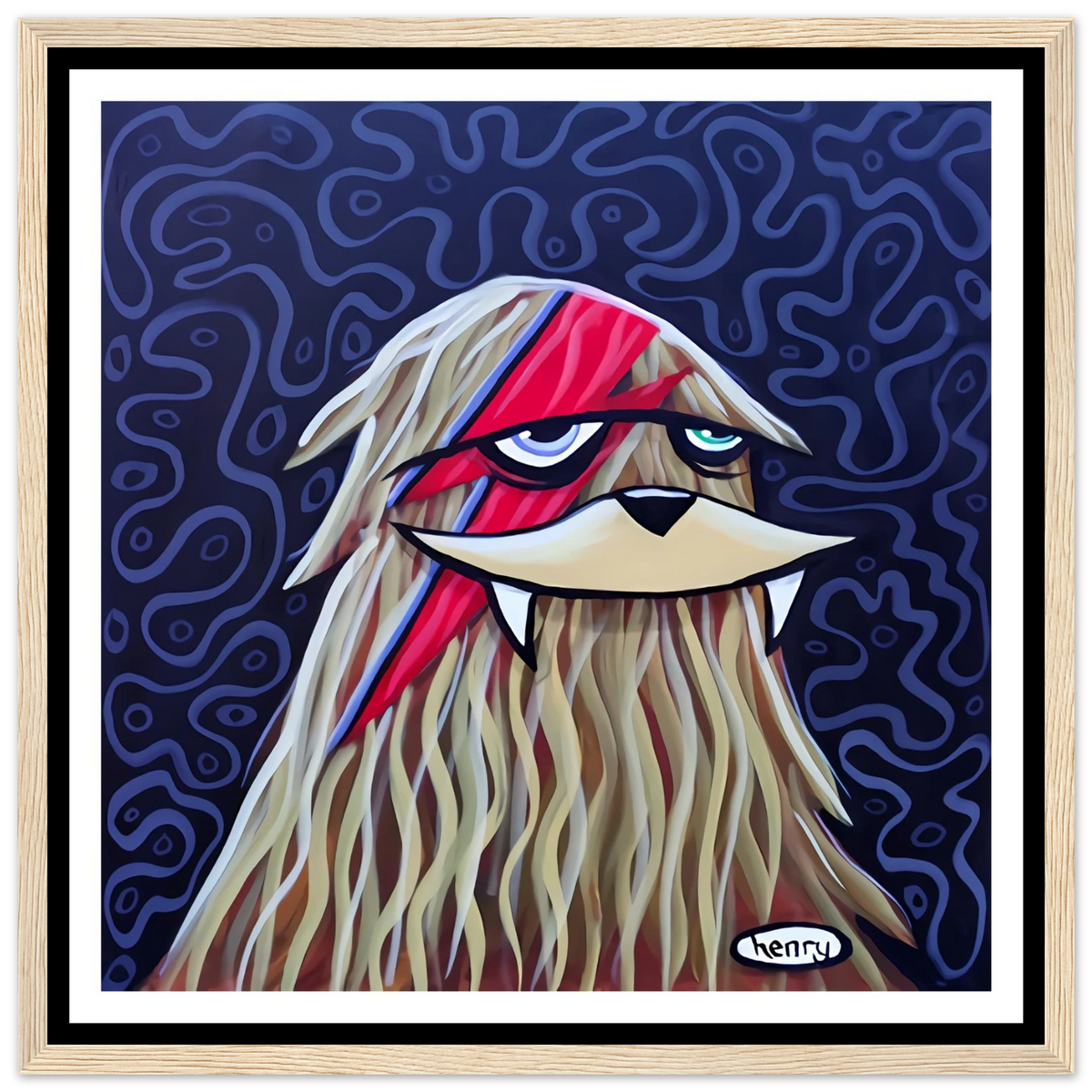 Framed Poster - Gelato Ziggy Sasquatch David Bowie Art Print – Art
