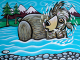 Bear Bath - Canvas Print