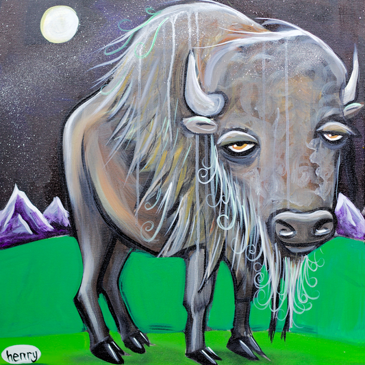 Big Buffalo - Framed Canvas Print