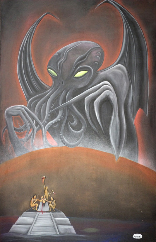 Dark Lord Canvas Giclee Print Featuring Original Art by Seattle Mural Artist Ryan Henry Ward