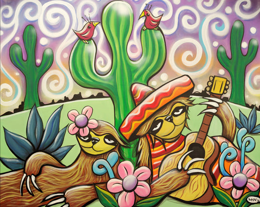 Desert Serenade - Framed Canvas  Print