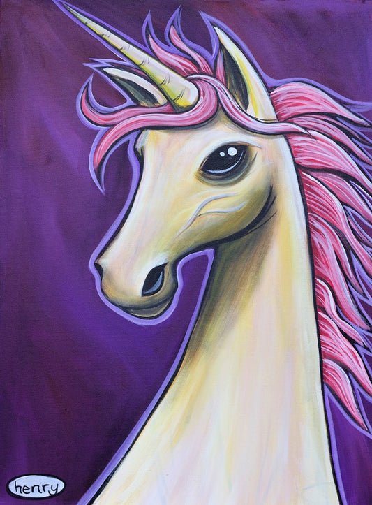 Fancy Unicorn - Framed Canvas Print