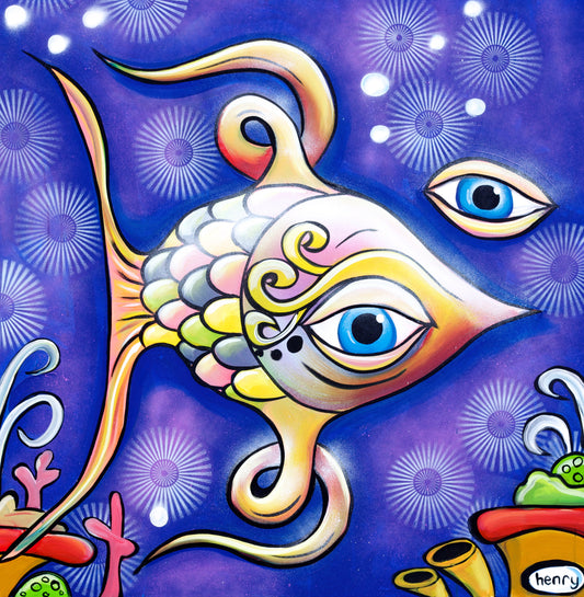 Fish of Beauty - Framed Canvas Print