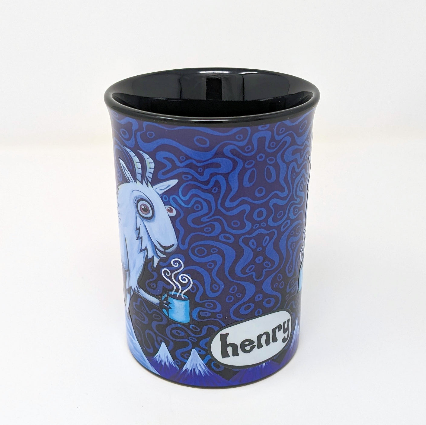 Mountain Goat with Coffee - 15 oz. Ceramic Mug