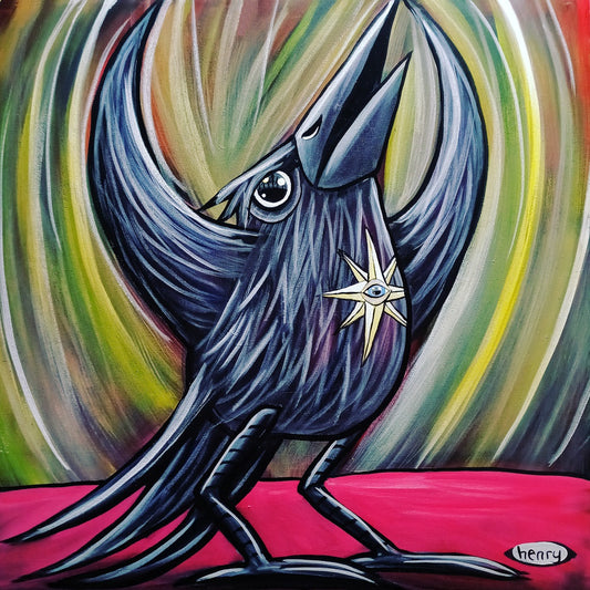 Heart of the Raven - Framed Canvas Print
