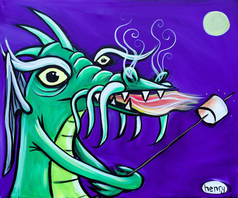 Marshmallow Roaster - Framed Poster