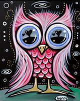 Owl with Love Eyes - Canvas Print