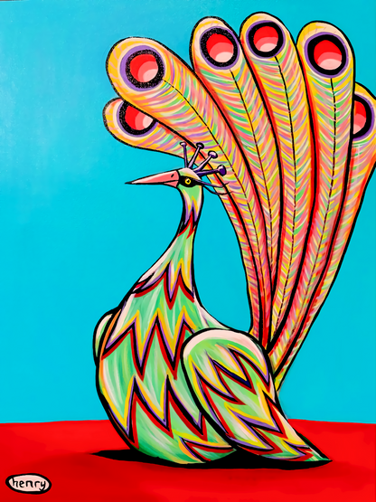 Peacock Confidence - Mounted Framed Poster