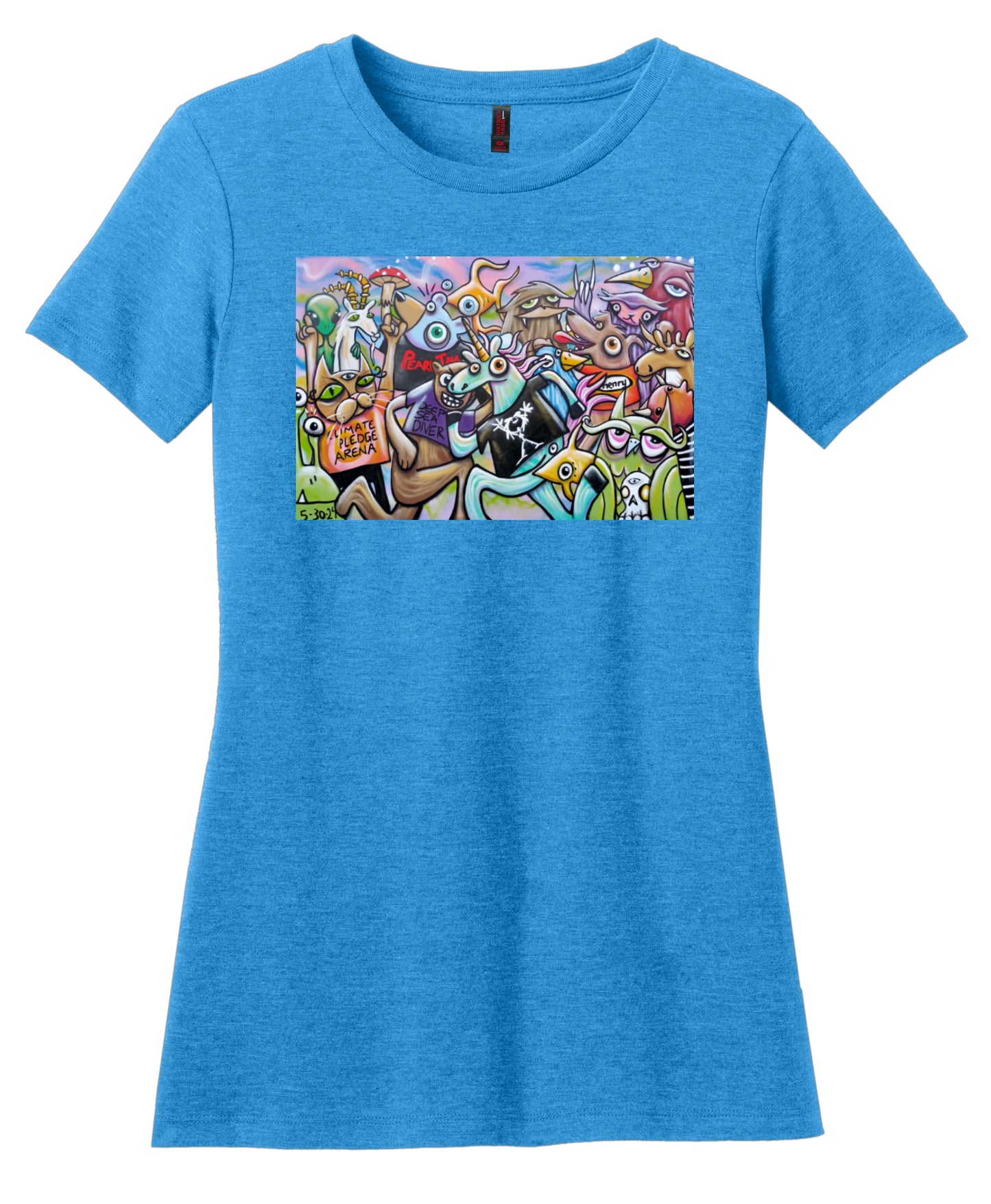 Pearl Jam Mural #1 | Feminine cut T-Shirt | Wearable Art by "Henry"