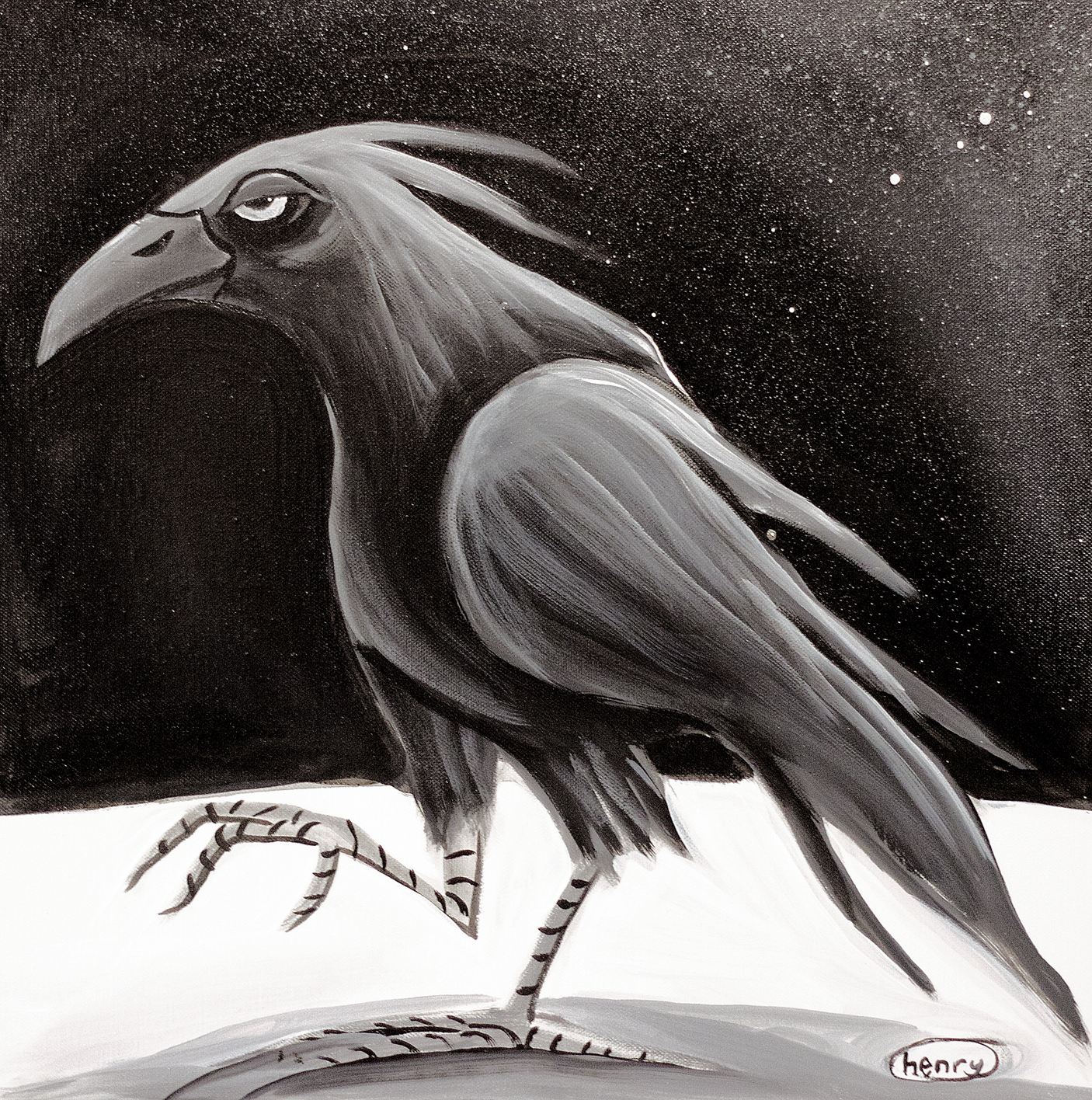 Raven Attitude - Canvas Print