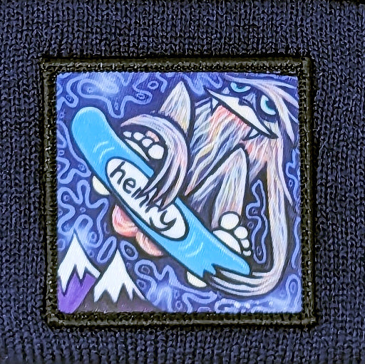 Sasquatch Snowboarding Wearable Art Beanie