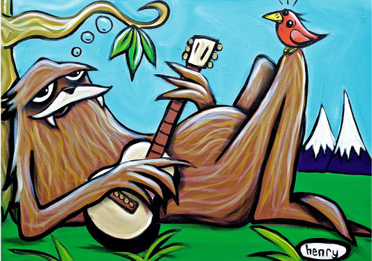 Sasquatch Chilling - Framed Canvas