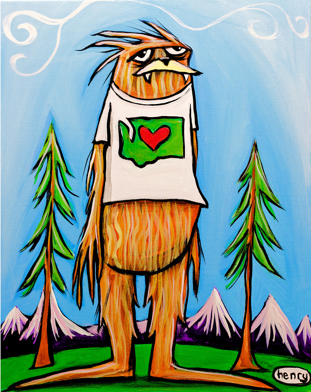 Sasquatch Big in Washington - Canvas Print