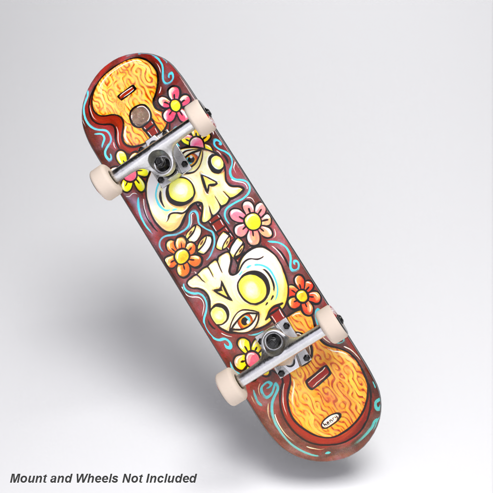 "Skulls" Skateboard Deck