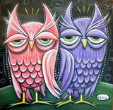 Two Owls - Canvas Print