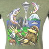 Space Needle Seattle Unisex T-Shirt | Wearable Art by Seattle Mural Artist Ryan 