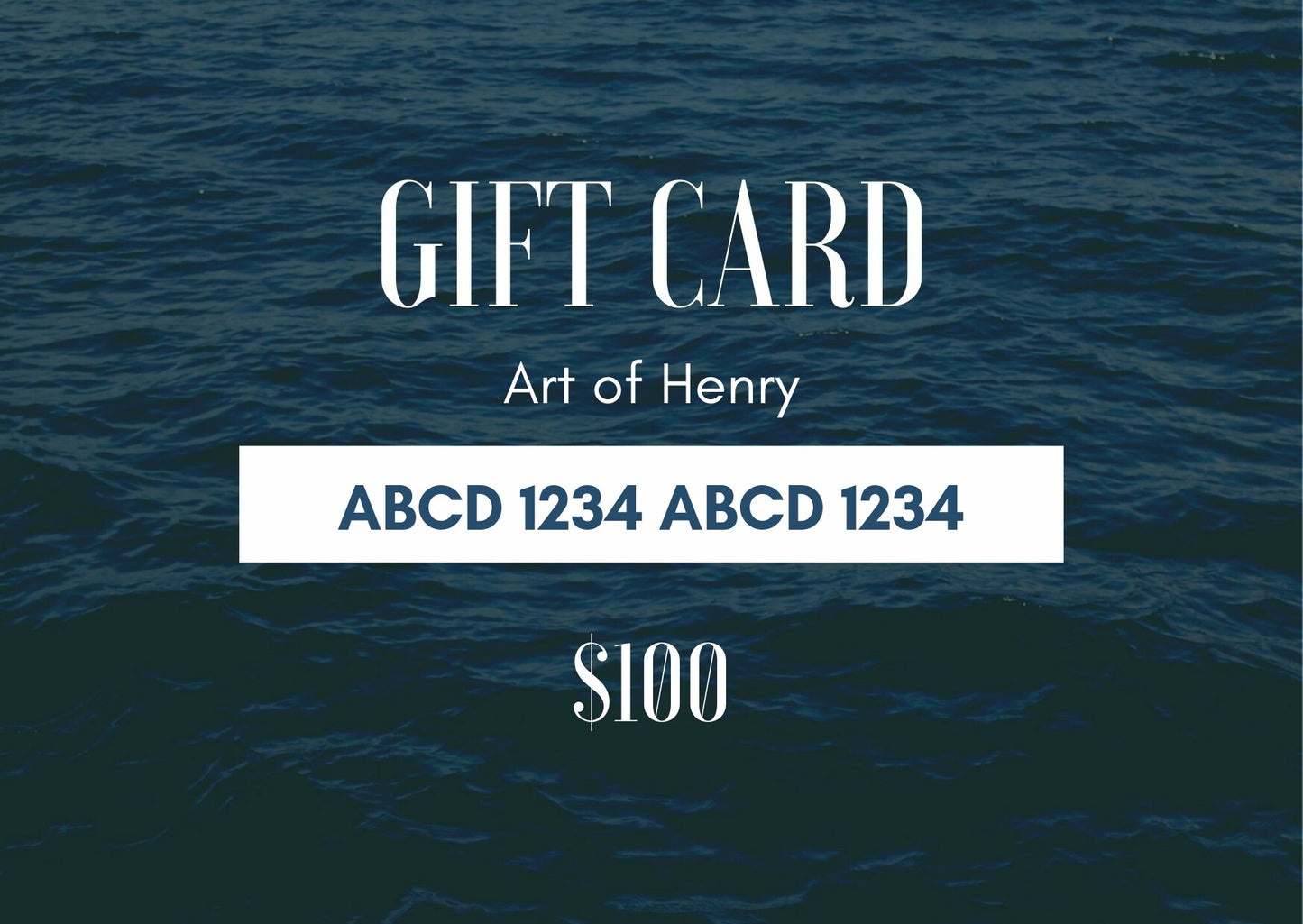 Art of Henry Gift Card