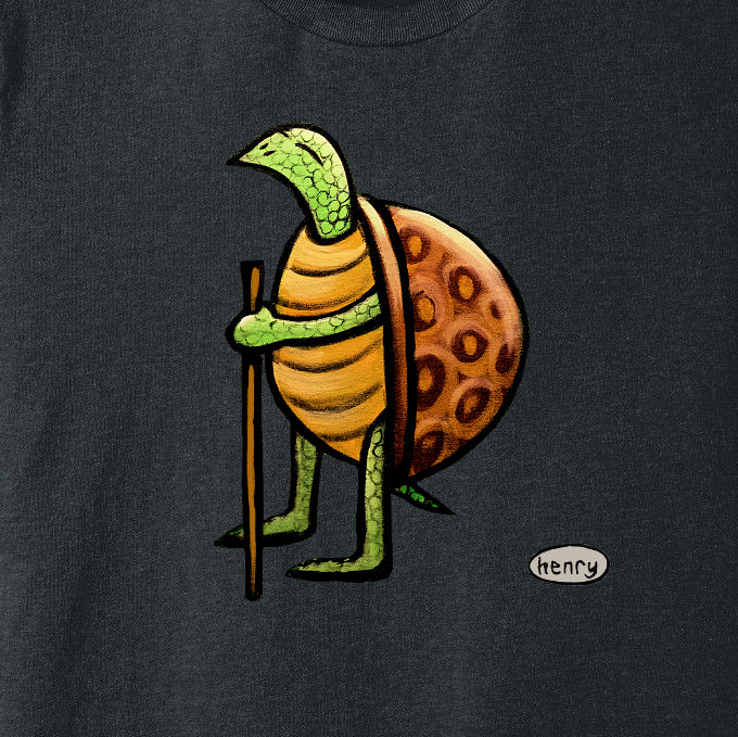 Turtle Hiking Unisex T-Shirt | Wearable Art by Seattle Mural Artist Ryan "Henry" Ward