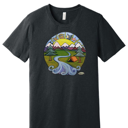 Tenting Youth T-Shirt | Wearable Art by Seattle Mural Artist Ryan "Henry" Ward