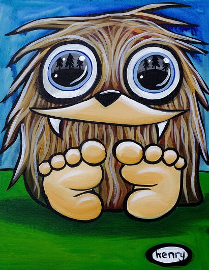 Baby Sasquatch with Trees in Eyes