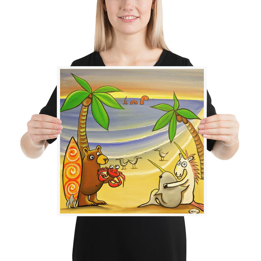 Pals on a Beach - Henry Print - Art of Henry