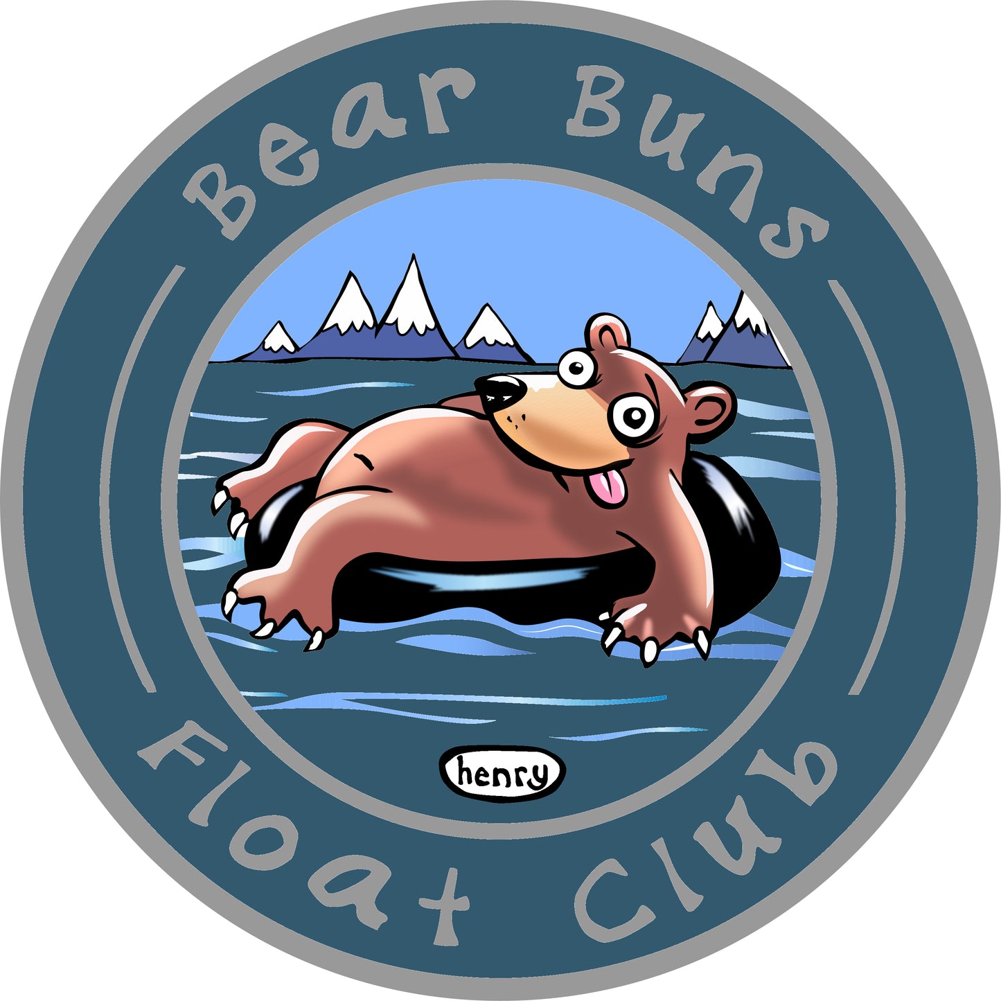 Bear Buns Float Club Sticker - Art of Henry
