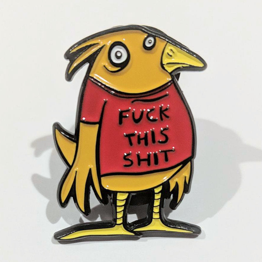 Bird in a Shirt Enamel Pin - Art of Henry