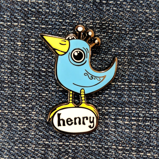 Blue Bird Enamel Pin - Art of Henry