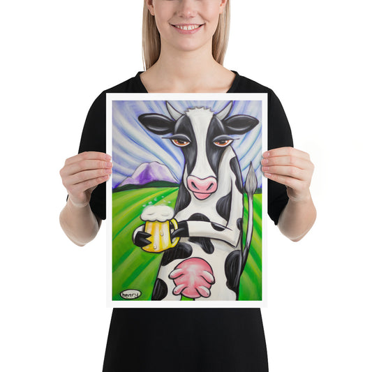 Cow with Beer